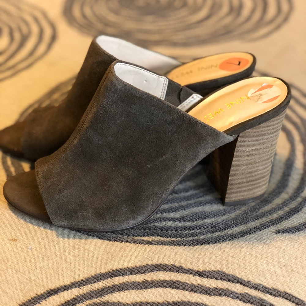 LAST DAY LAST PRICE! Nine West suede mules